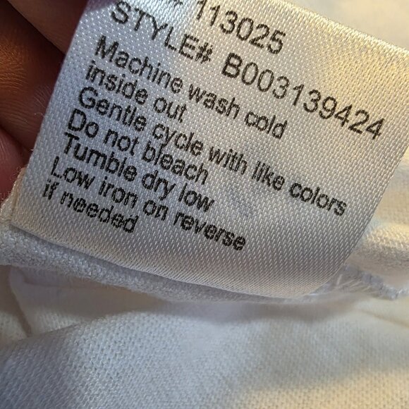 Save The Chubby Mermaids Juniors Tank Top Size L Manatee Florida Namaste White - Picture 6 of 8